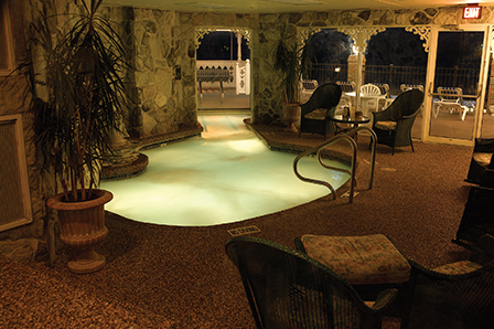 Heated indoor pool at the Boardwalk Plaza hotel
