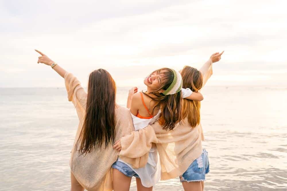 Friends enjoying one of the best girls trip locations - Rehoboth Beach