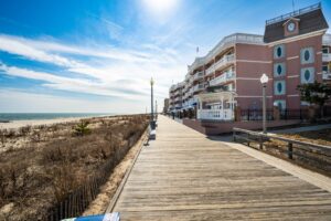 A picture of the Rehoboth Beach Boardwalk which guests can enjoy during a spring vacation